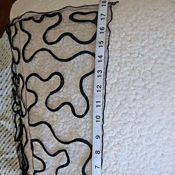 Black sheer scarf, 18 x 72 EUC - Picture 3 of 3